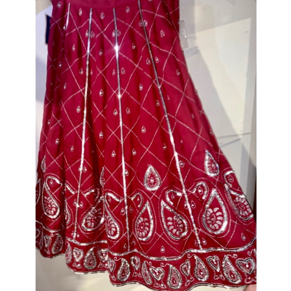 Long Red Skirt